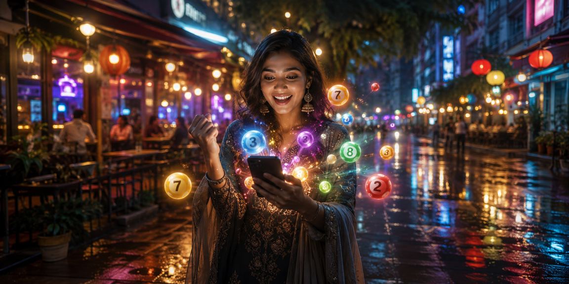 ঢাকার লটারি বাজারের রাতের দৃশ্য